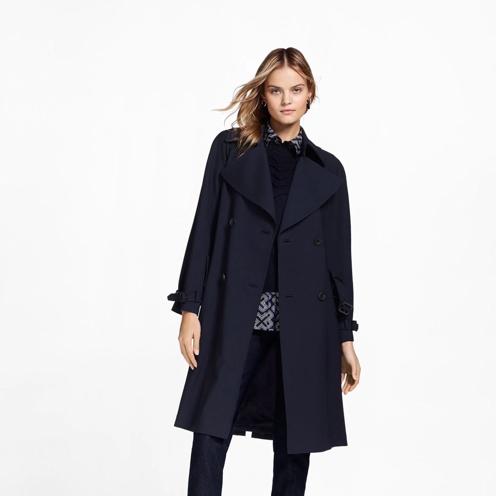 Brooks Brothers Navy Women's Trench Coat size 8‎